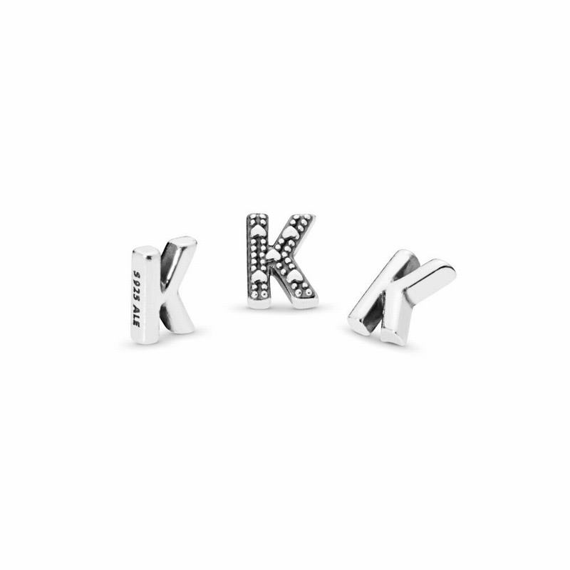 Pandora Australia Letter K Petite Locket Charm - Sterling Silver | ZOXYGR180